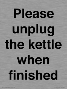Please unplug the kettle when finished